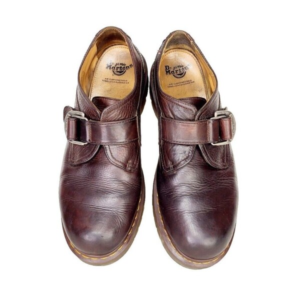 90s Y2K Vintage Dr Martens Brown Leather Monk Strap Oxfords Men\'s Size 13 main image 6